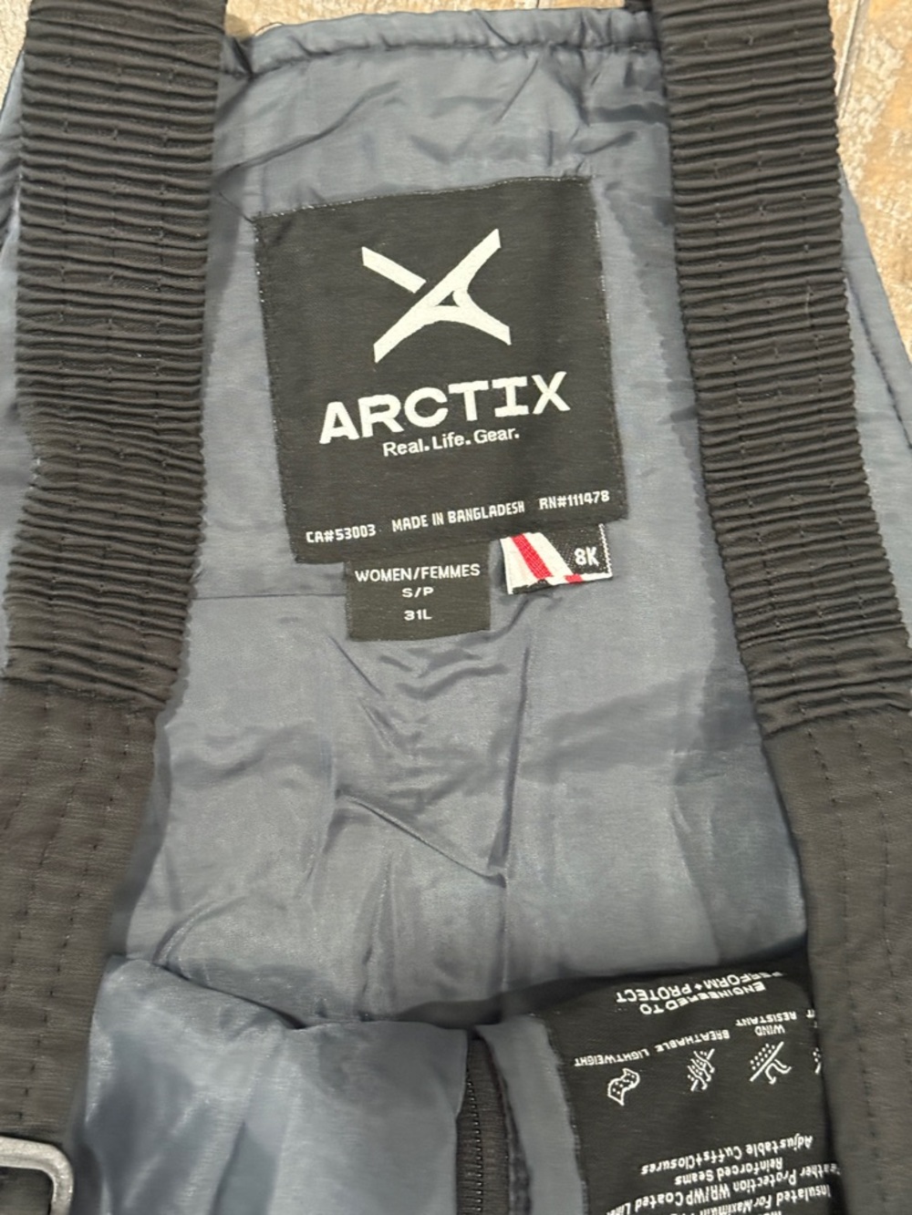 Arctix Women's Insulated Bibs in Slate Gray and Black - Size SMALL - Picture 2 of 12